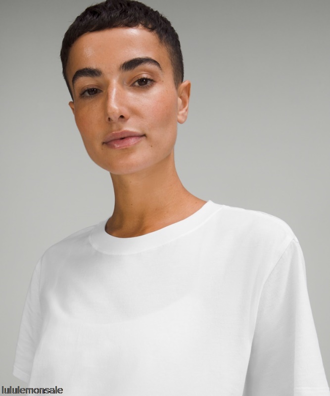 Lululemon Damen DELULU321 | All Yours Baumwoll T-shirt Weiß